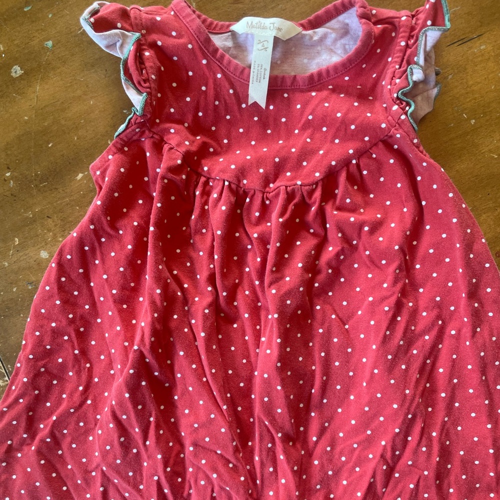 Matilda Jane light red polka dot dress